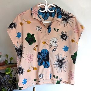 Floral Cropped Blouse